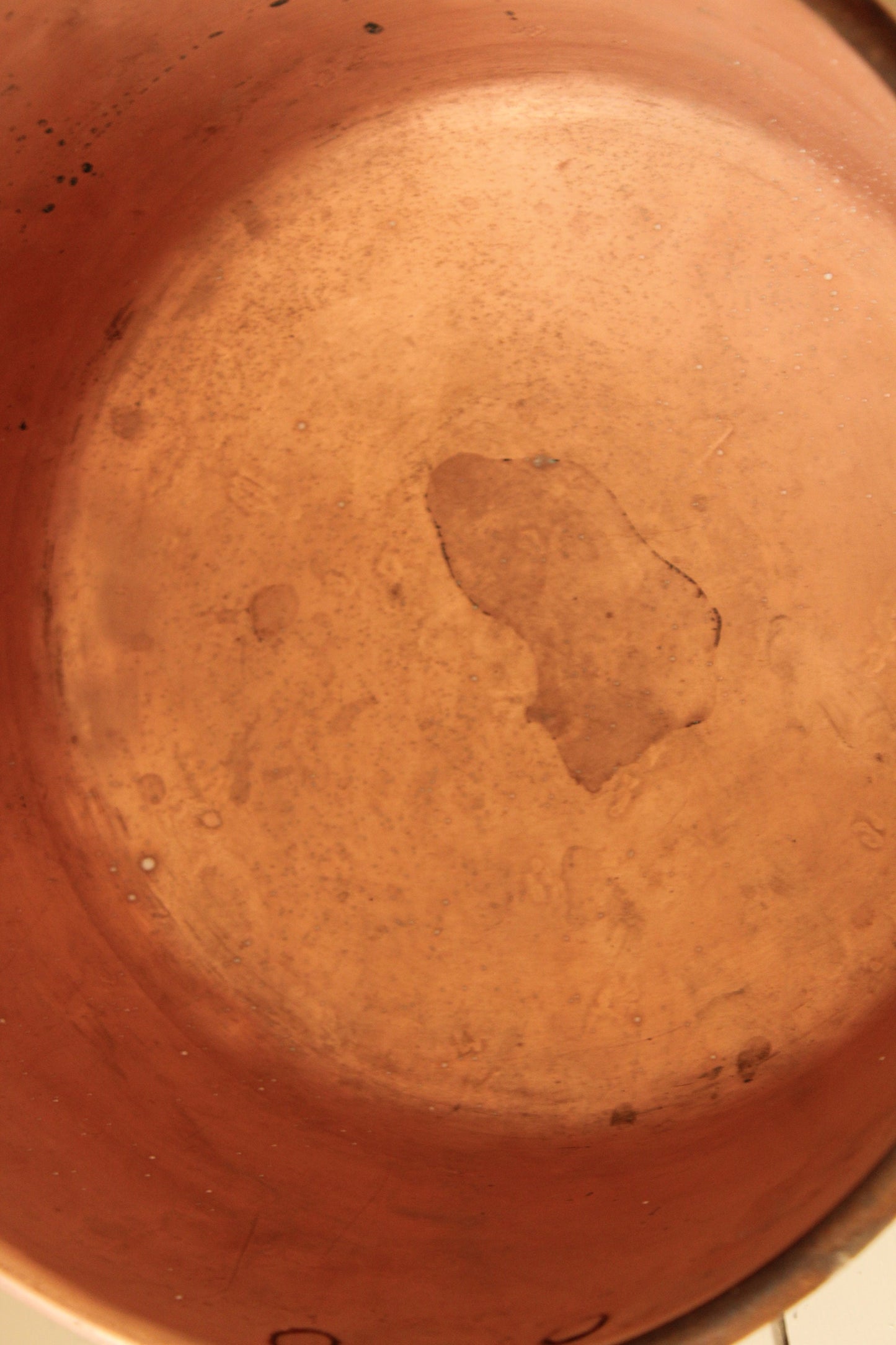 Antique Copper pan with wrought Iron handle