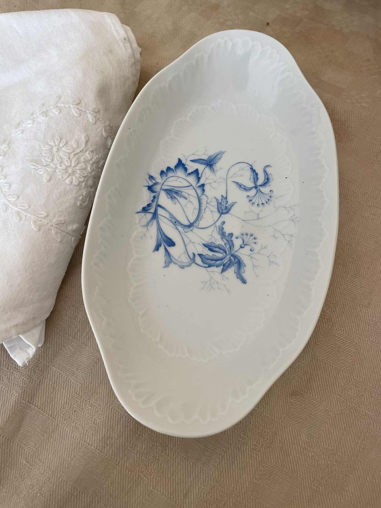 Limoges White Porcelain ravier/ serving dish