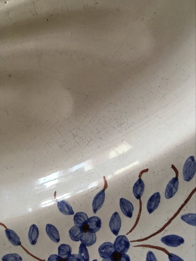 Hand painted Asparagus/artichoke platter.