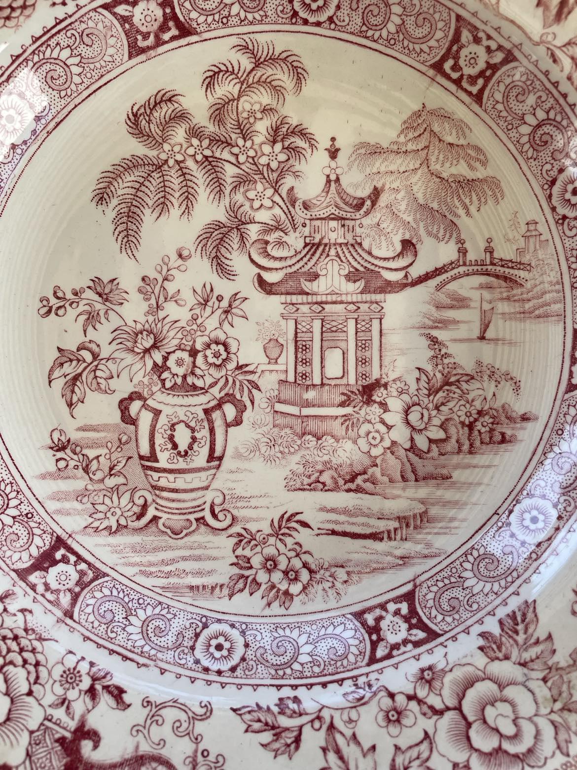 Creil et Montereau ironstone plate pattern -Pagode