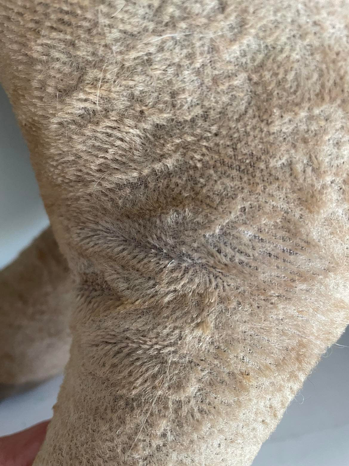 Primitive wire framed horse/ peluche ancienne