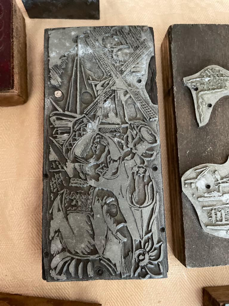 A set of  20  letterpress Printing blocks from the 1950's