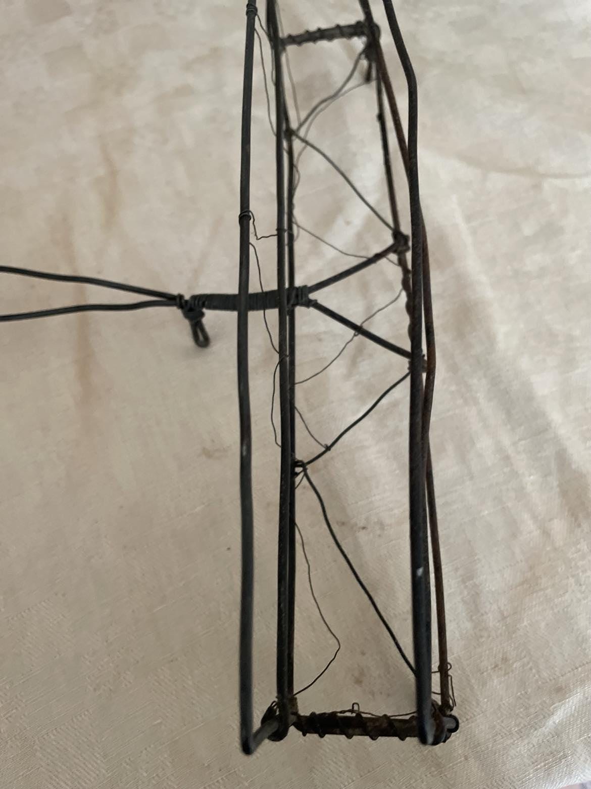 Antique French open hearth twisted Wire toaster