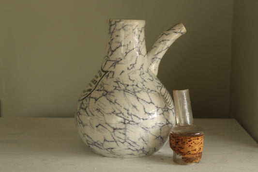 S. Maw Son and Sons  antique earthenware inhaler / pharmacy bottle