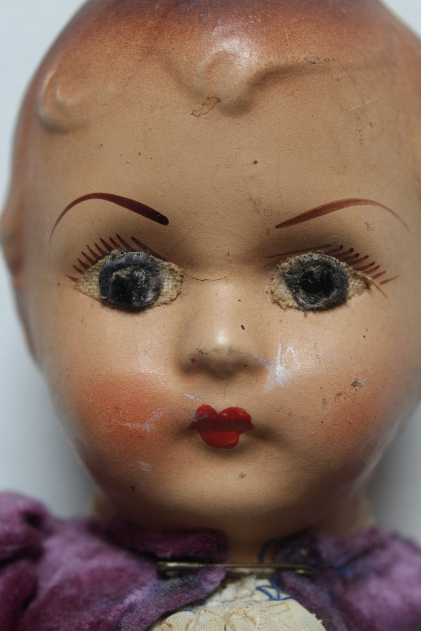 Antique Papier maché head/ shoulder doll