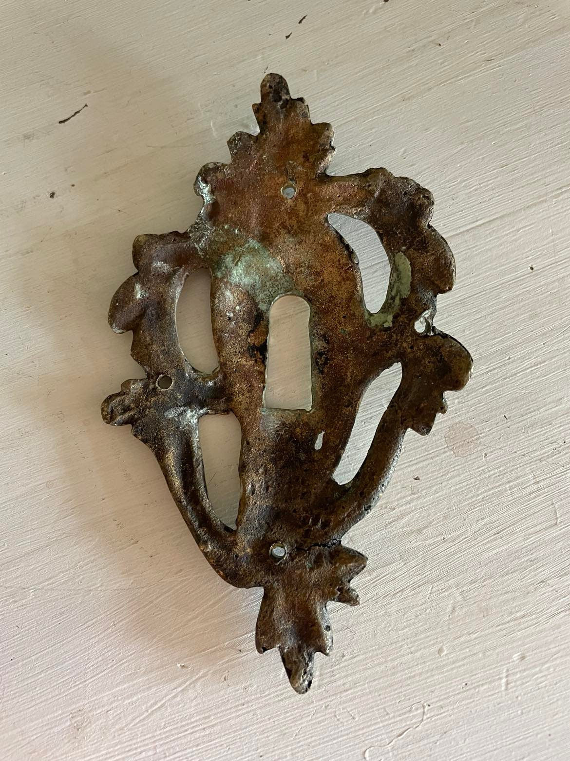 Antique brass key surround