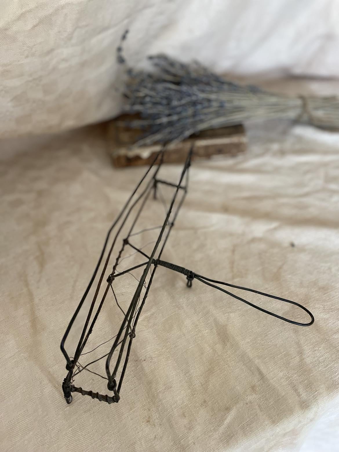 Antique French open hearth twisted Wire toaster