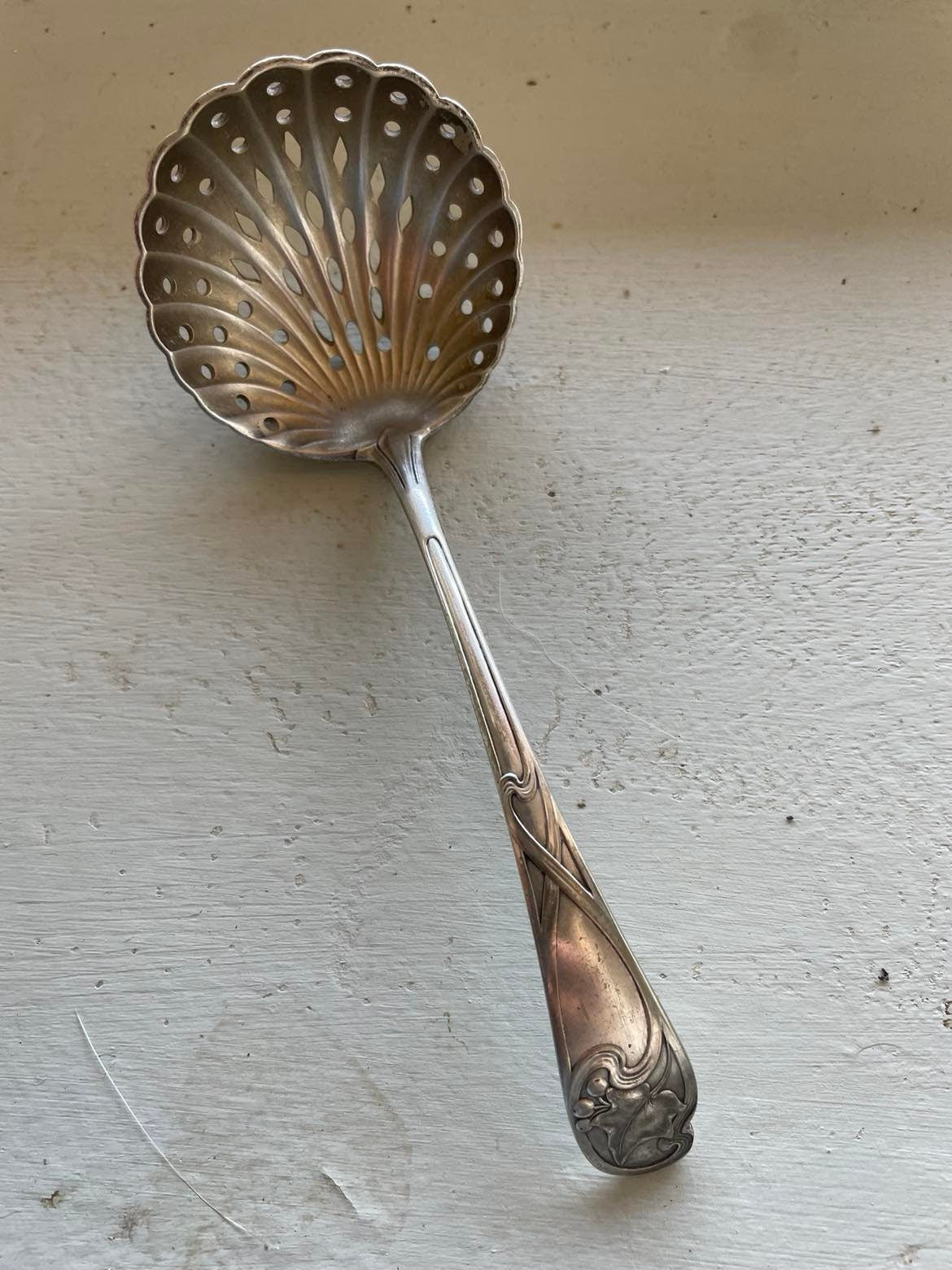 Silver plated icing sugar spoon