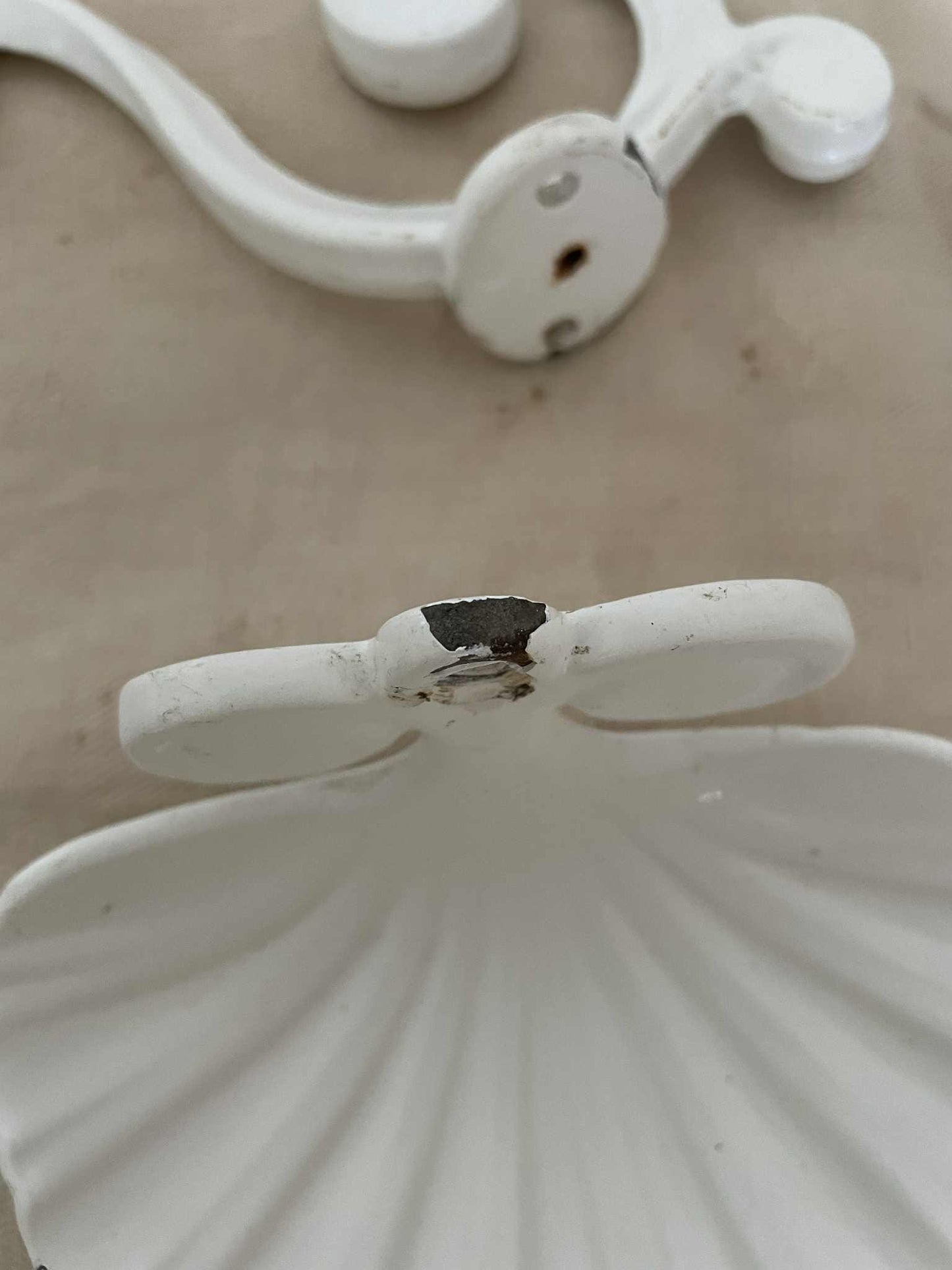 3 Piece Vintage cast iron enamelled bathroom set