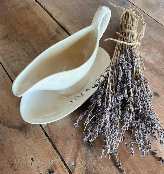 White Ironstone sauciere