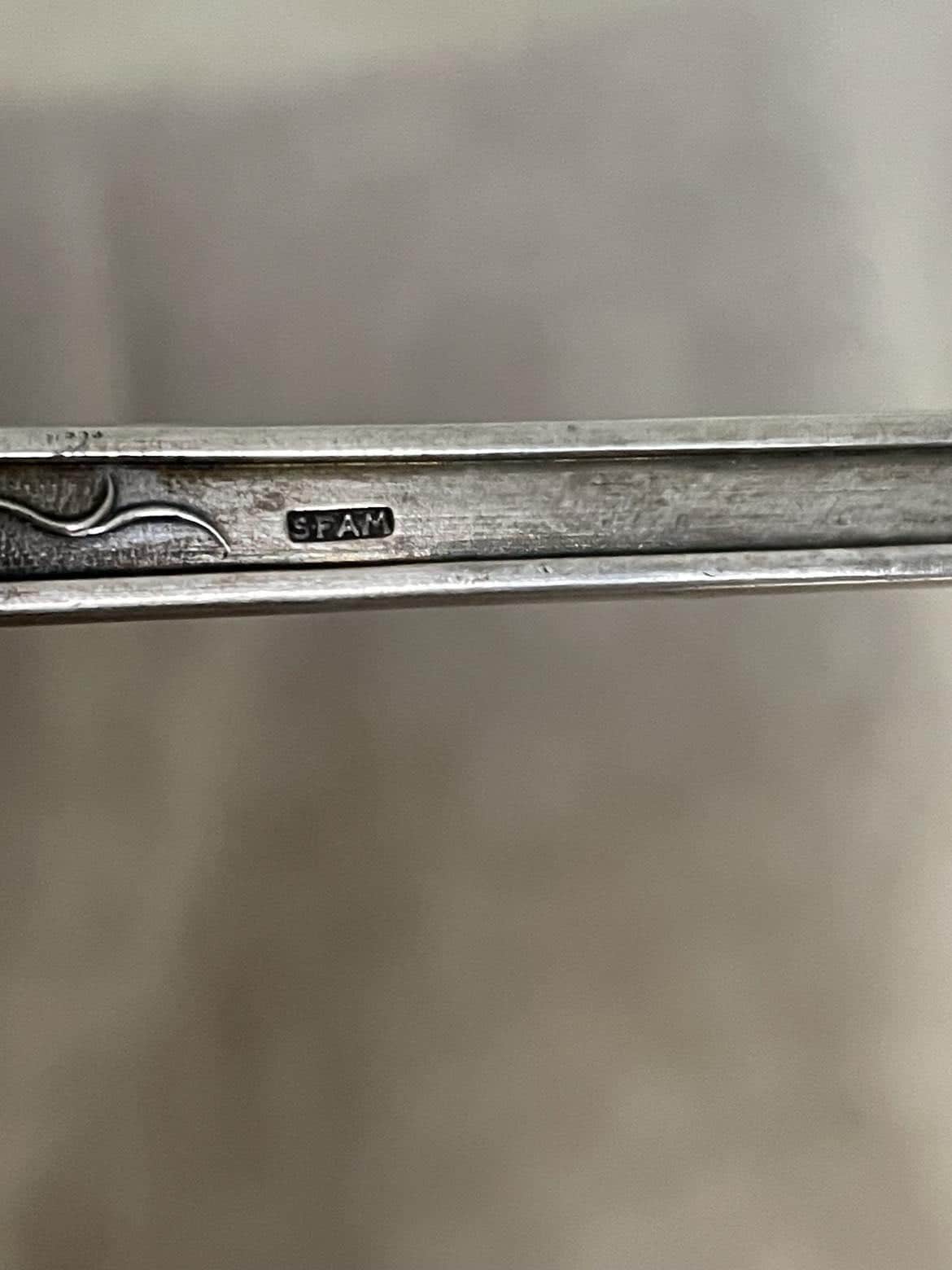 Silver plated Ladle -makers mark  SFAM