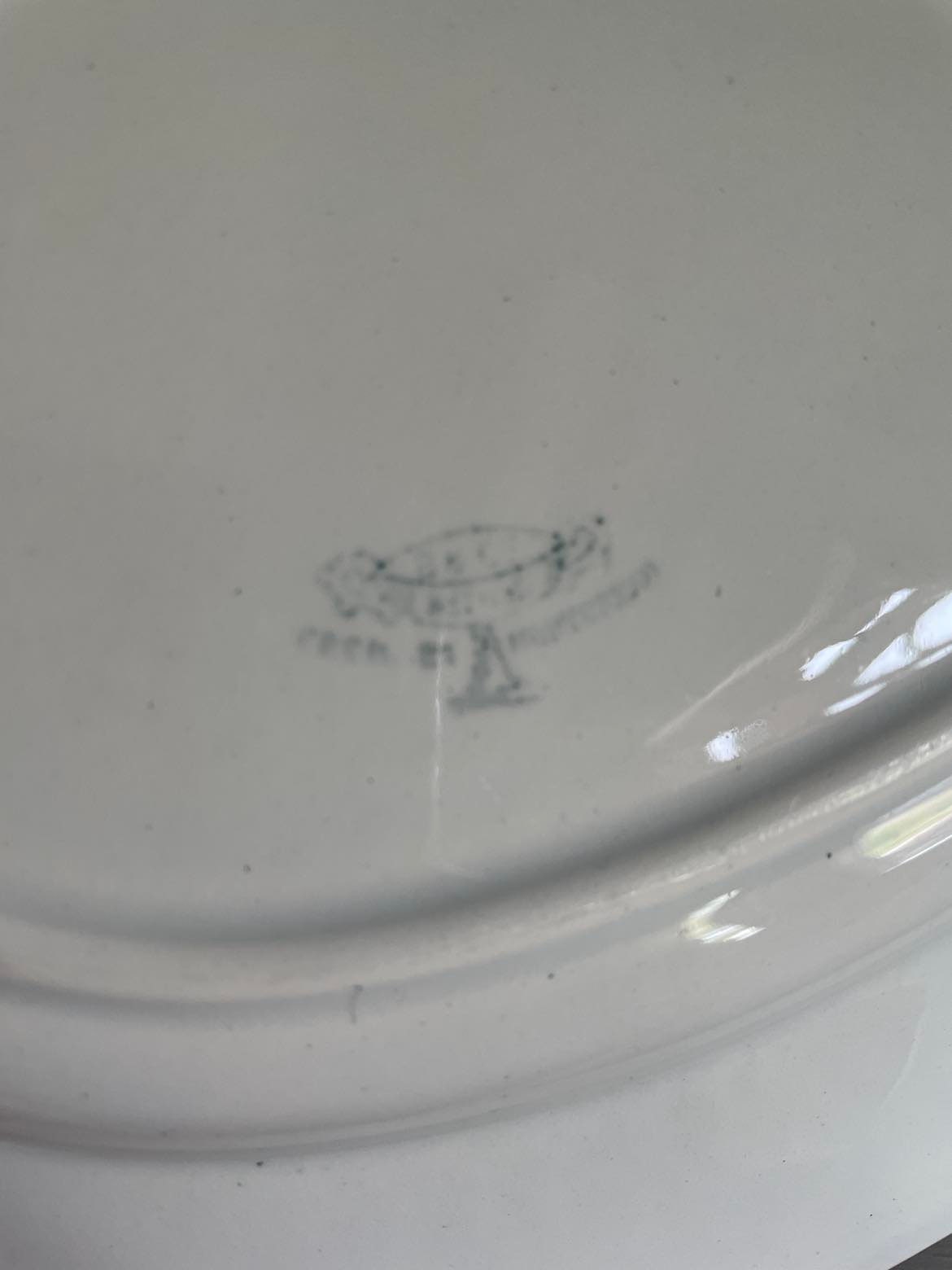 Creil et Montereau ironstone oval platter