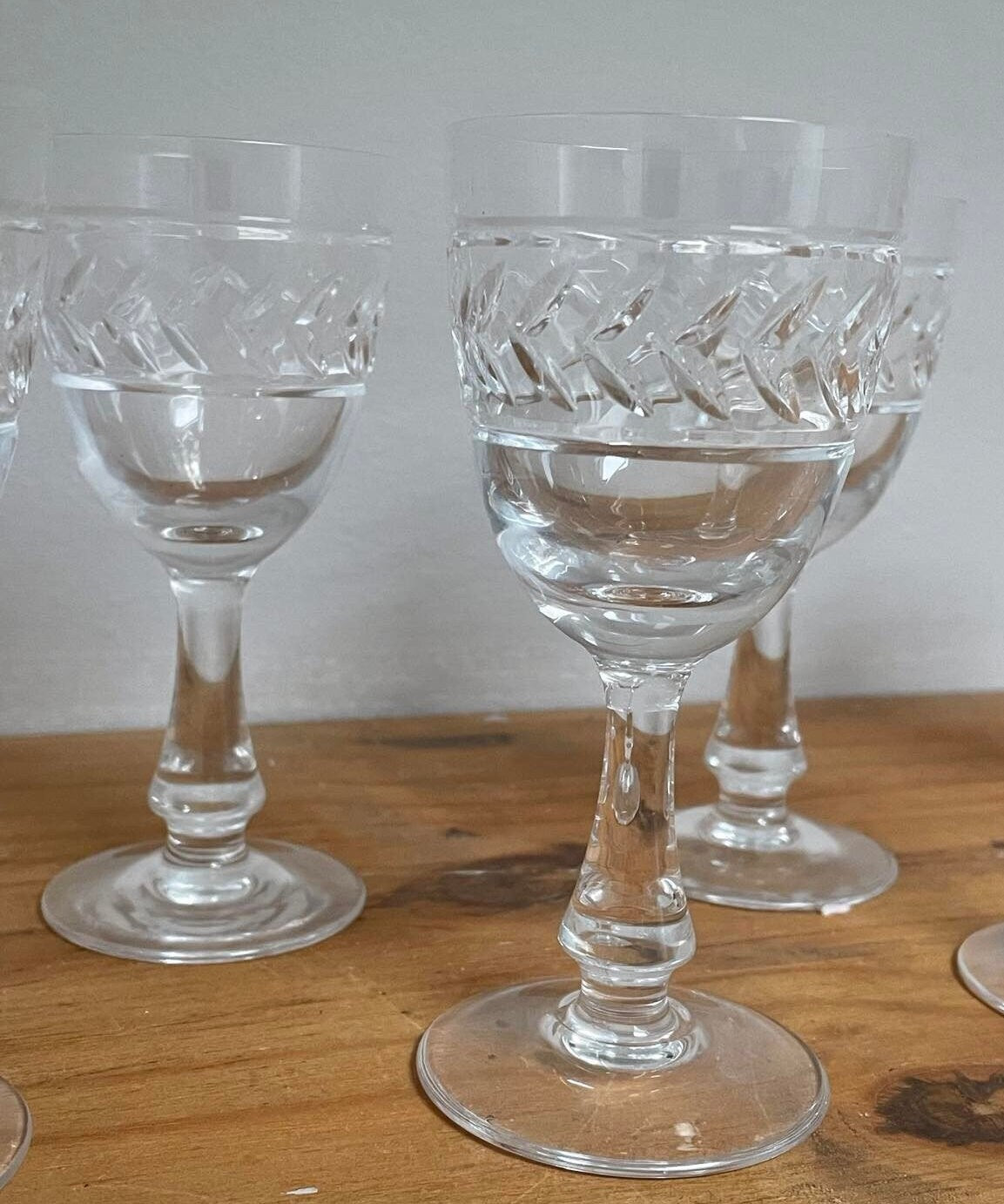 Cristal de Sèvres  set of 6 signed Sevres Crystal  Liqueur glasses