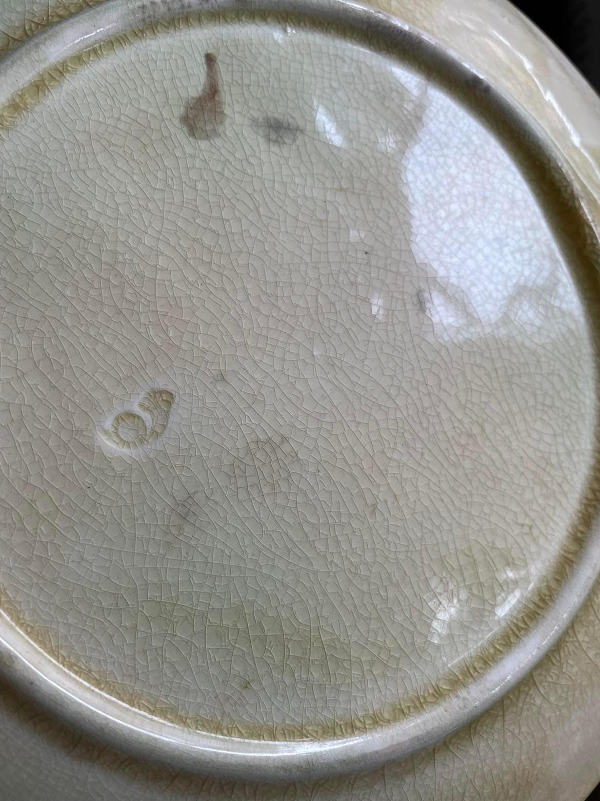 A Pair of Antique Majolica plates- Assiette Barbotine ancienne