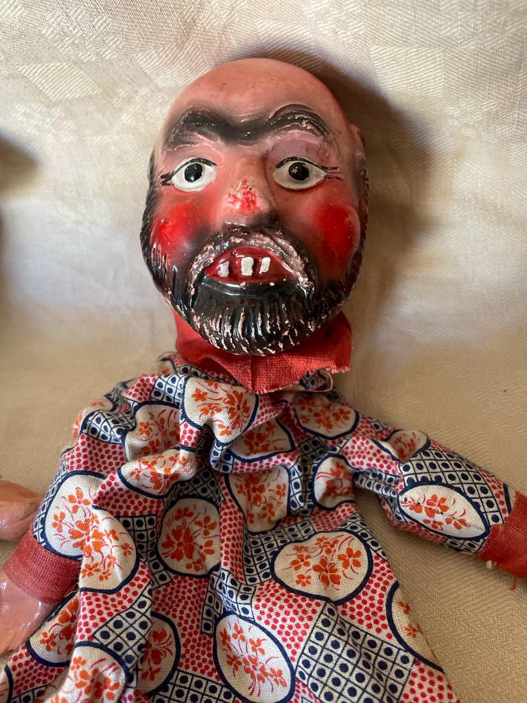 Guignol de Lyon - early 20th century Marionettes/  rod puppets