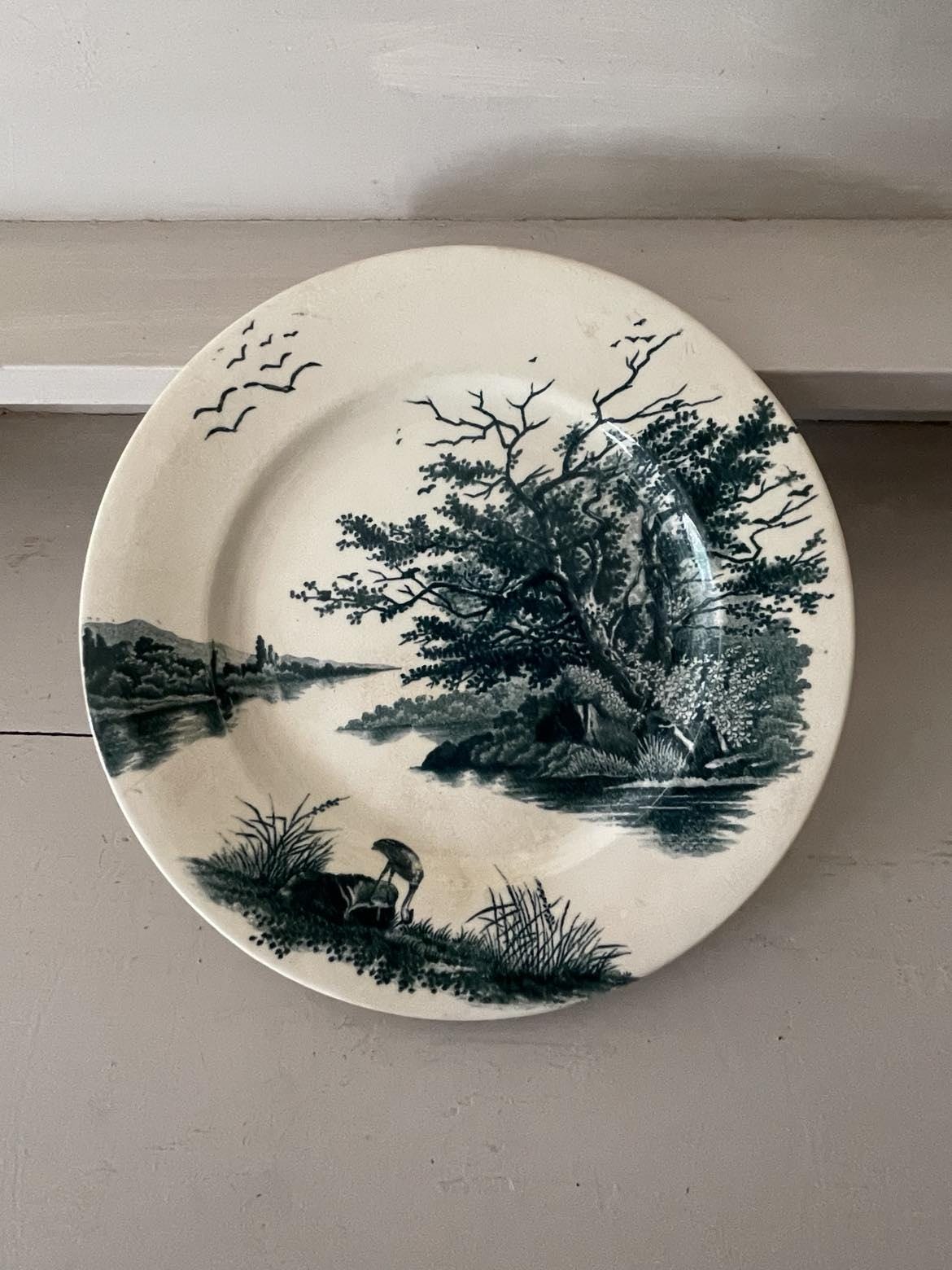 J VIEILLARD Bordeaux 19th Century Ironstone pedestal plate