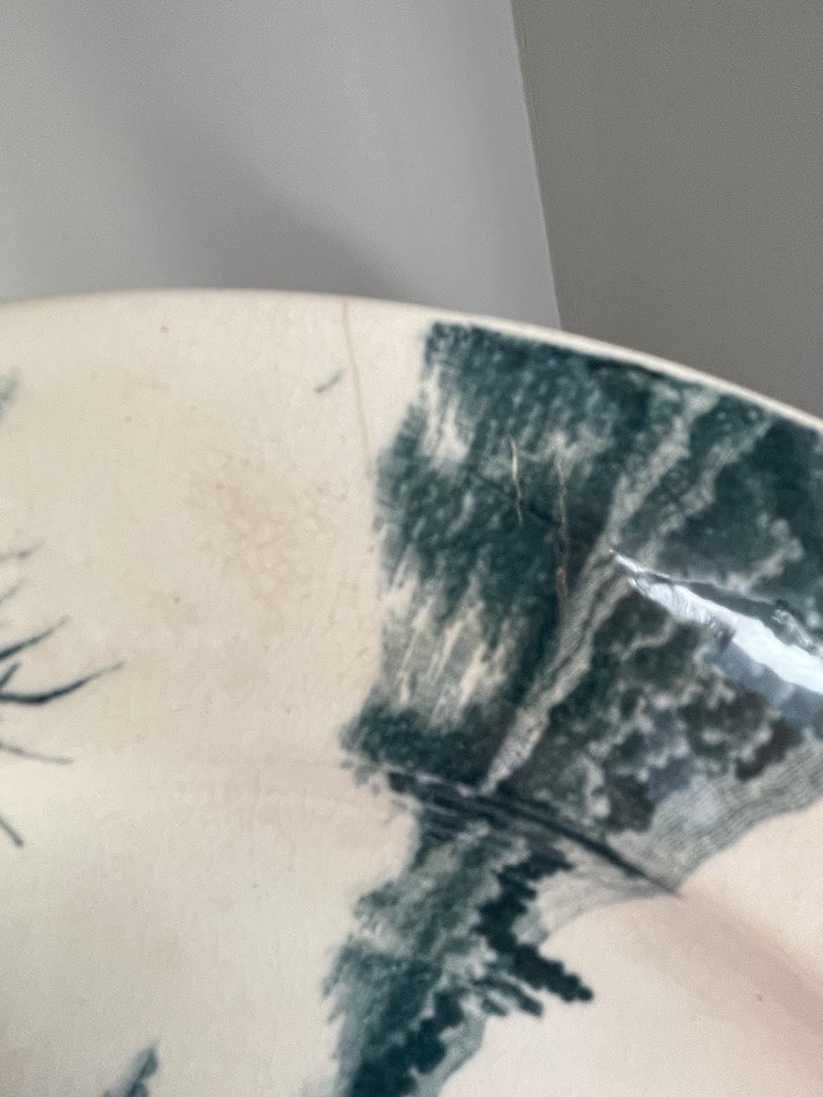 J VIEILLARD Bordeaux 19th Century Ironstone pedestal plate