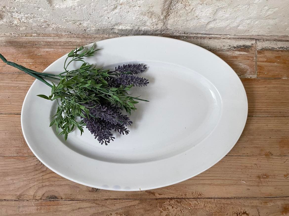 Creil et Montereau ironstone oval platter