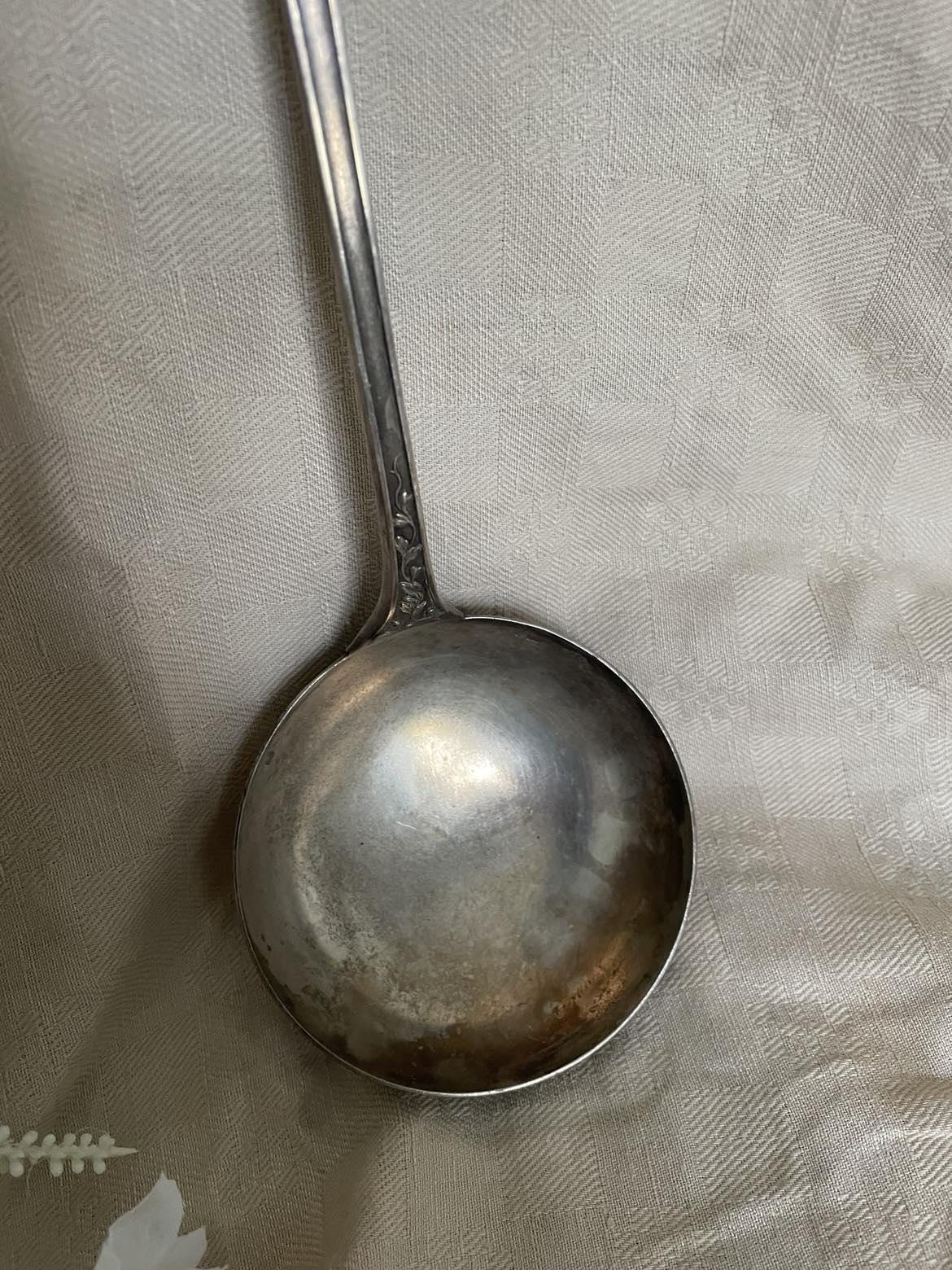 Silver plated Ladle -makers mark  SFAM