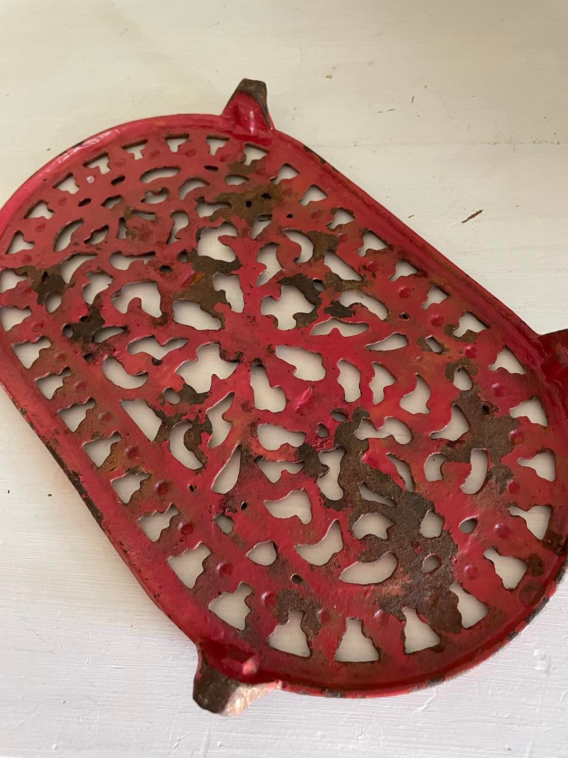 Painted Cast Iron oval Trivet