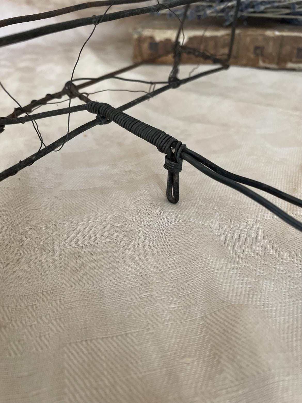 Antique French open hearth twisted Wire toaster