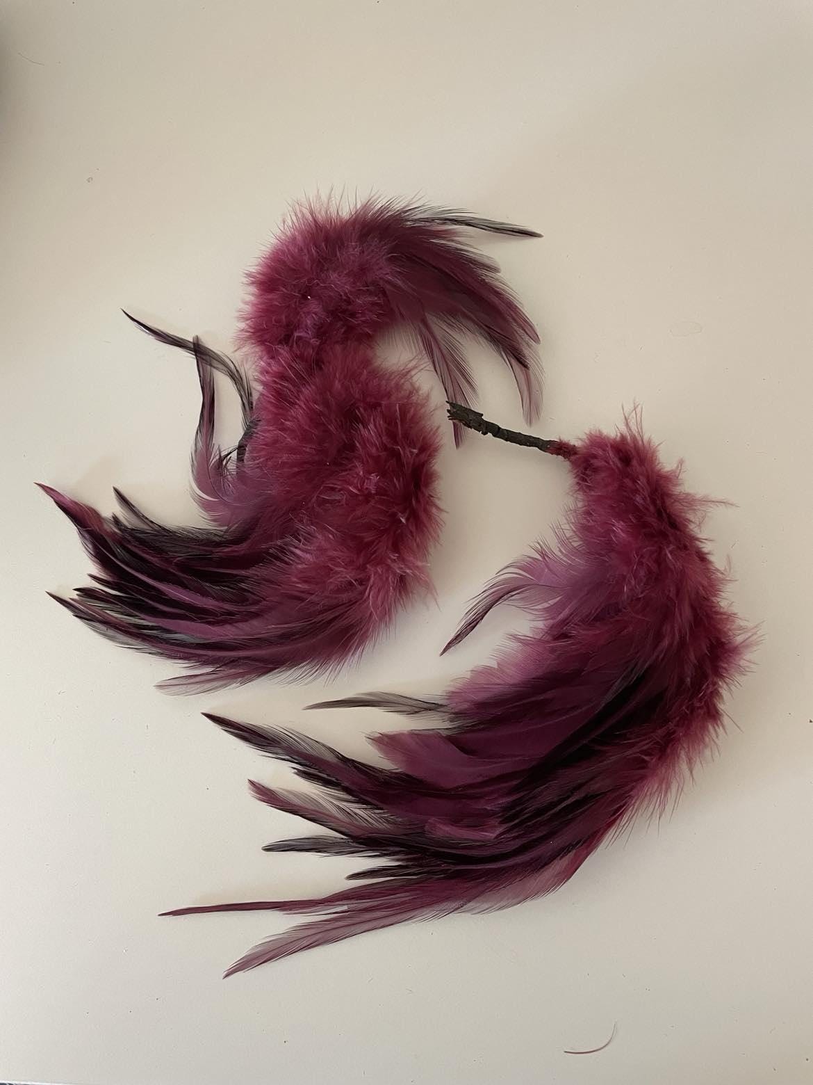 4 Original antique Milliners feather hat embellishments.