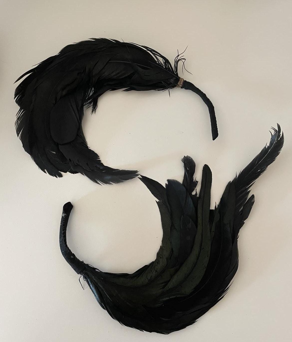 4 Original antique Milliners feather hat embellishments.