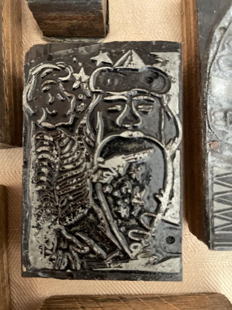A set of  20  letterpress Printing blocks from the 1950's