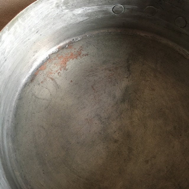 Vintage French copper saute pan - 28cm/ 11" diameter