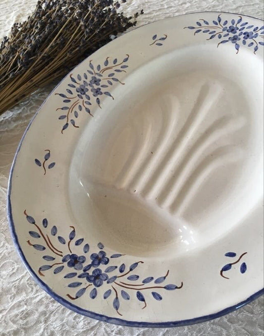 Hand painted Asparagus/artichoke platter.