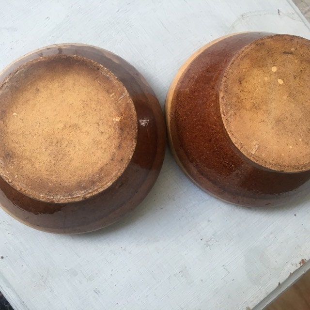 2 Small Glazed Stoneware terrines