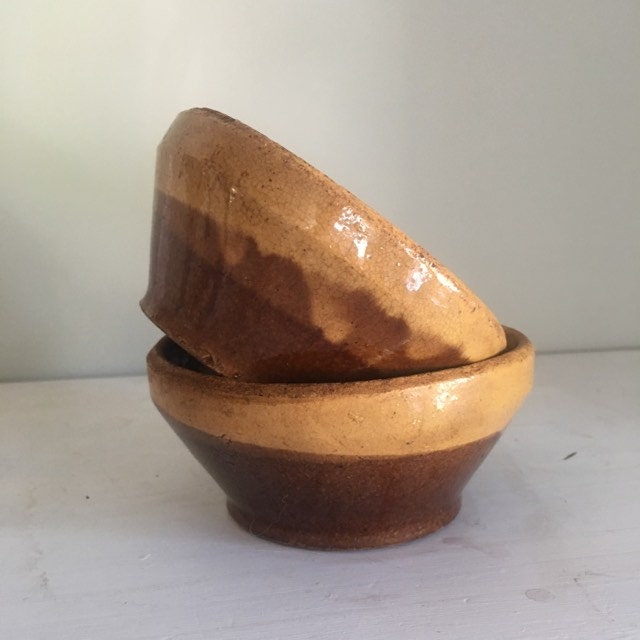 2 Small Glazed Stoneware terrines