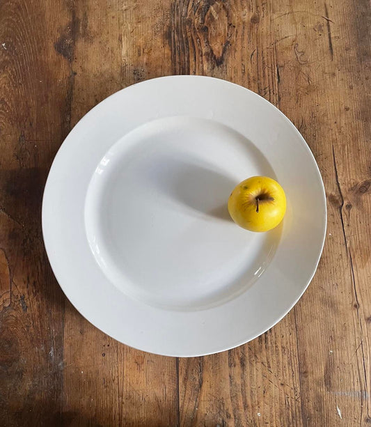 Large Creil et Montereau (labrador) serving plate in faience fine