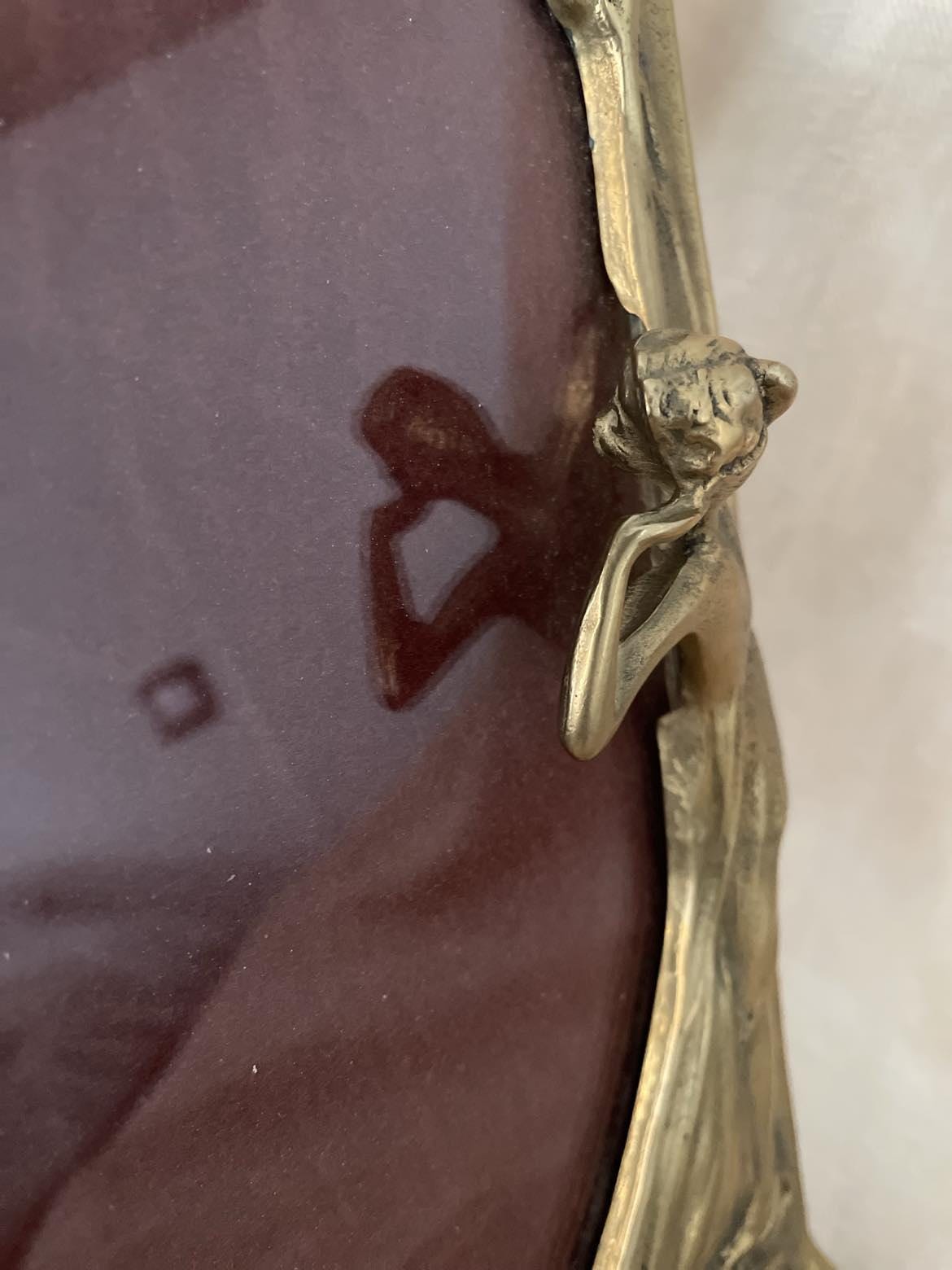 Mid century brass easel photograh frame