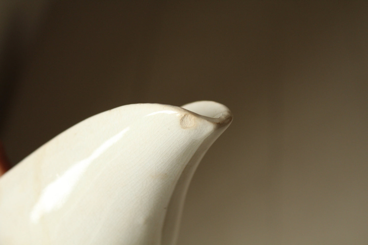 White Ironstone sauciere