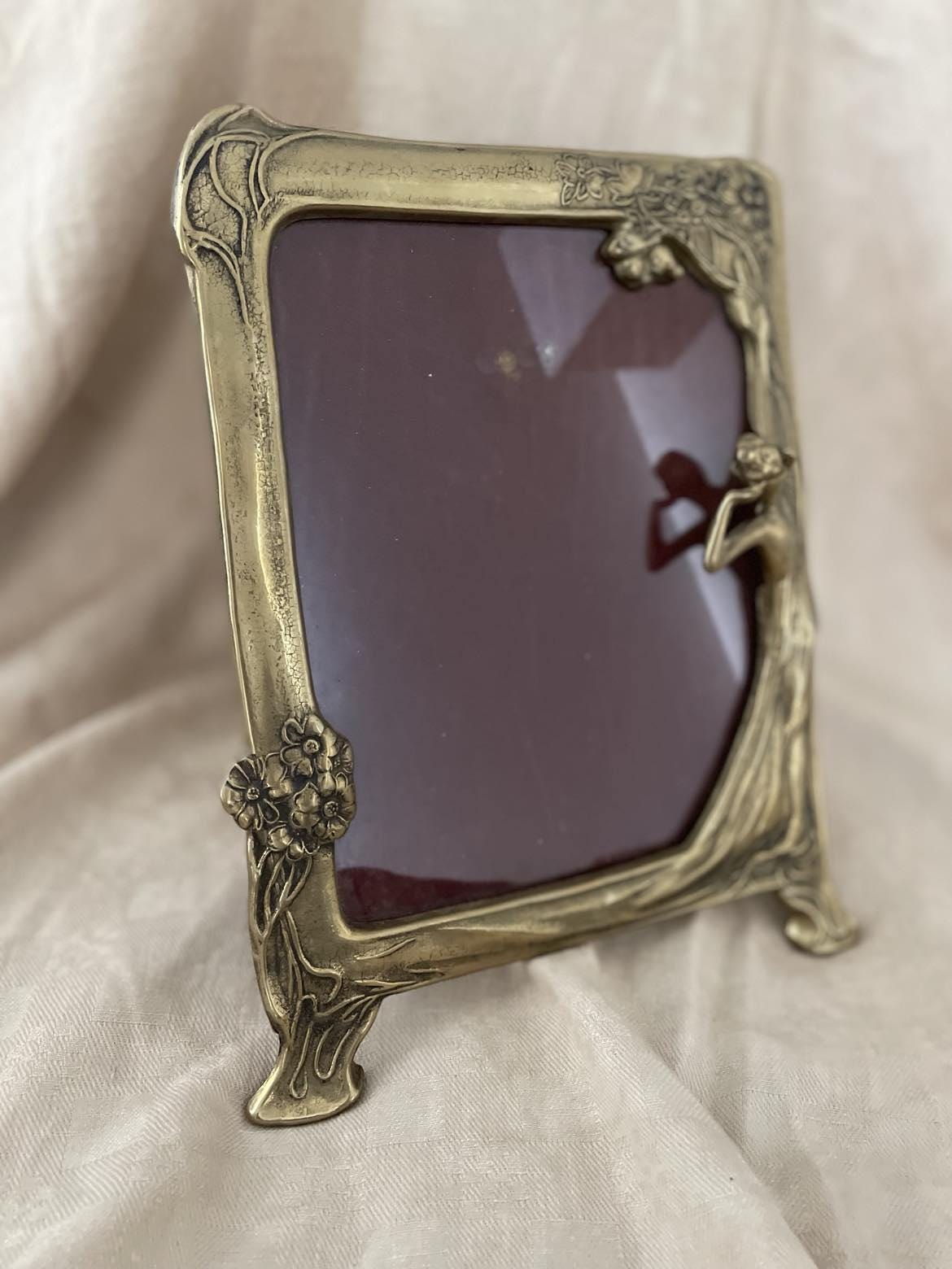 Mid century brass easel photograh frame