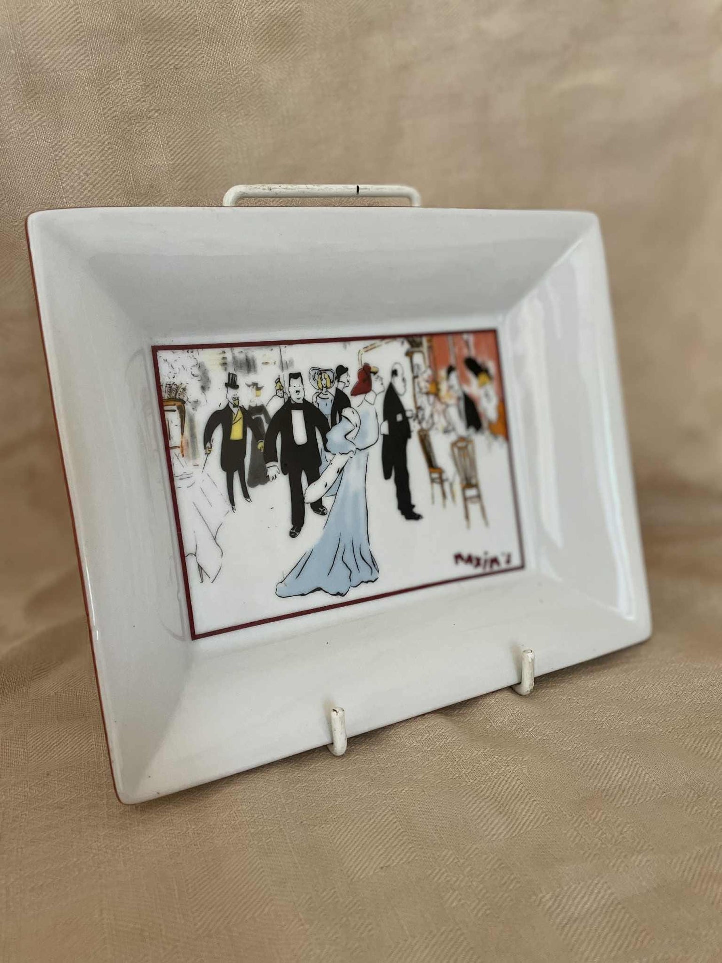 Maxim's de Paris small porcelain Vide Poche/ empty change plate