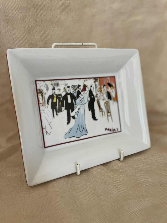 Maxim's de Paris small porcelain Vide Poche/ empty change plate