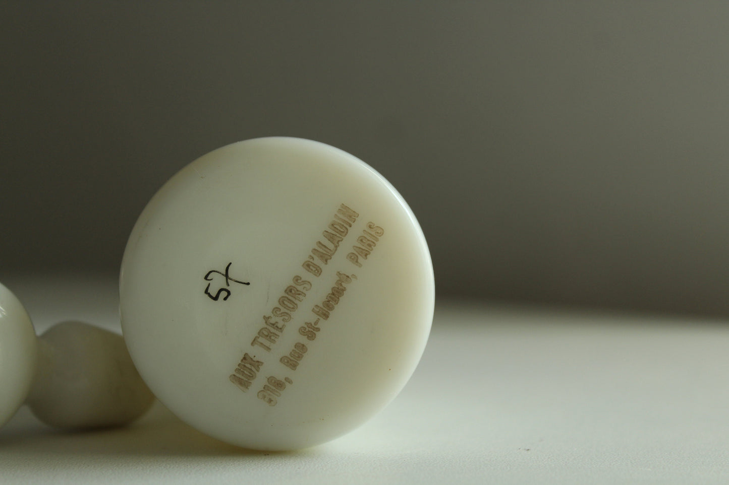 Vintage French hand painted Opaline Perfume Flacon