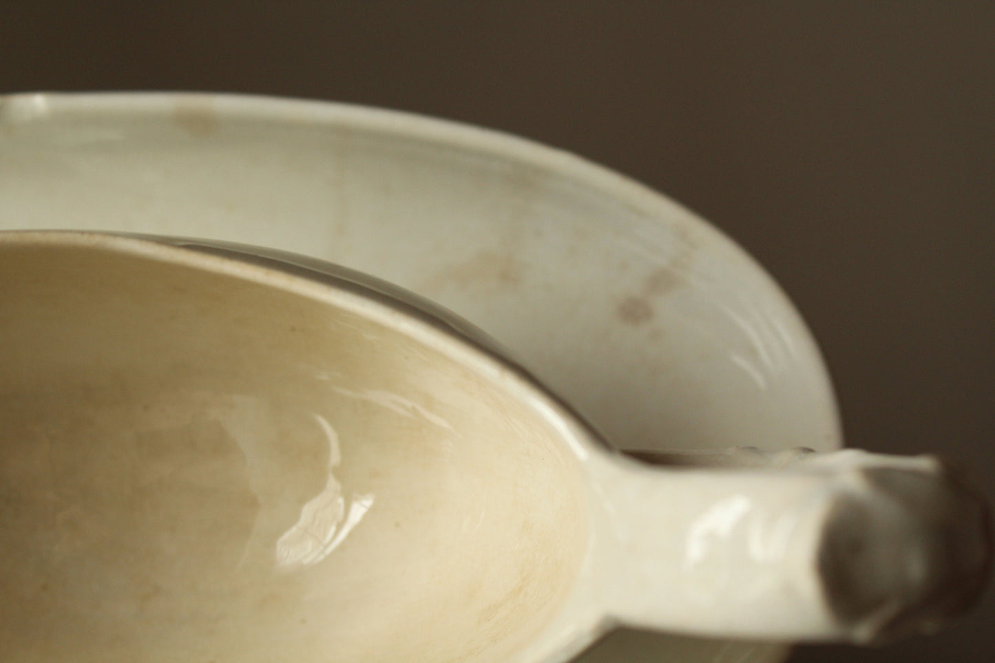 White Ironstone sauciere