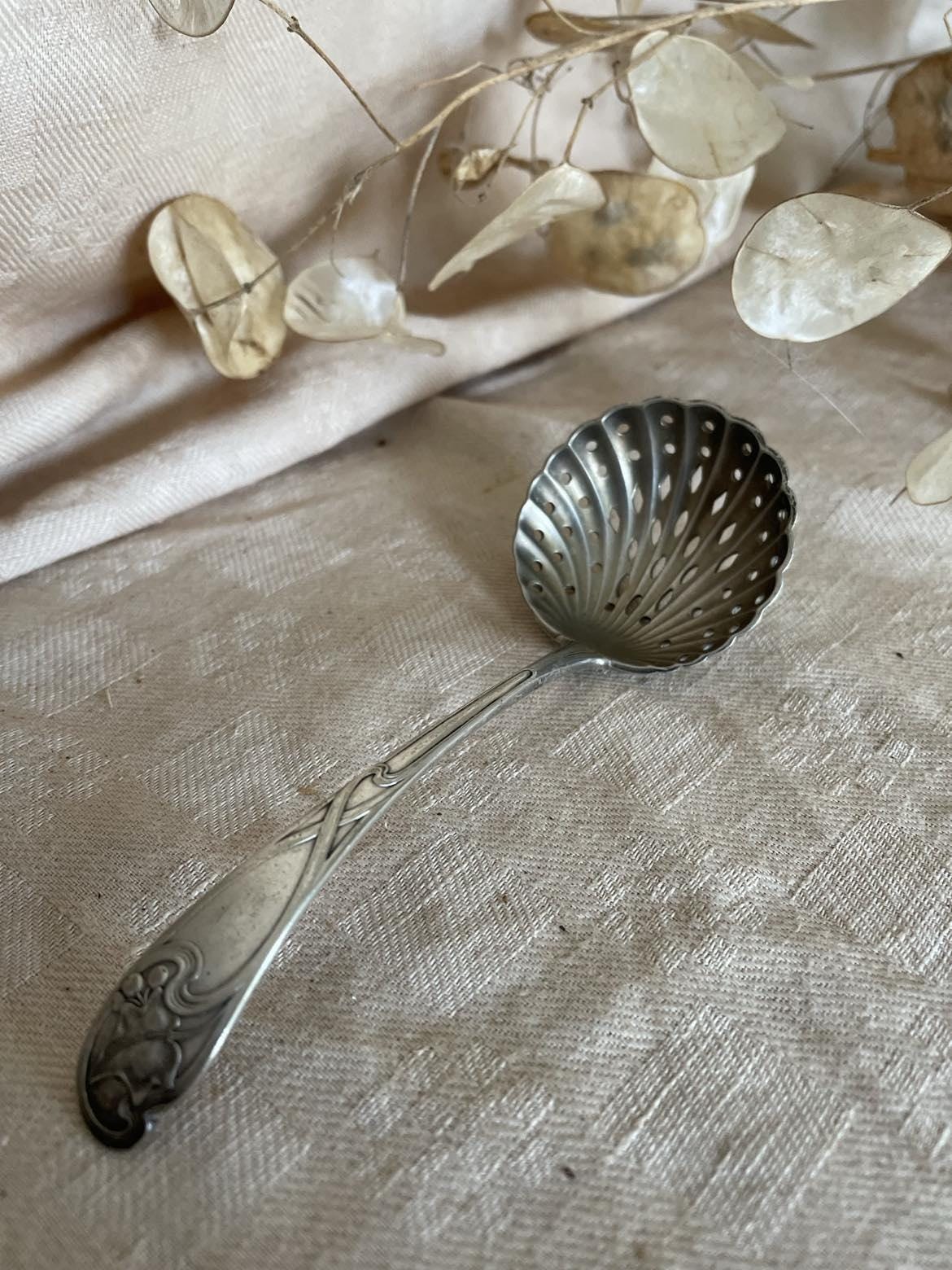 Silver plated icing sugar spoon