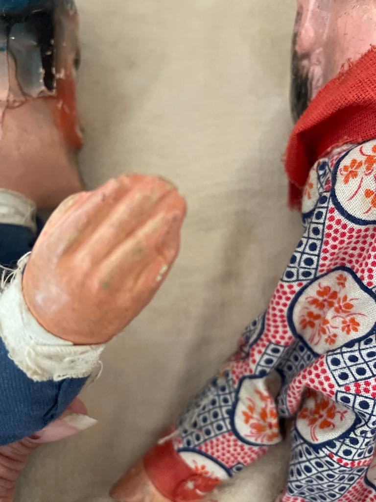 Guignol de Lyon - early 20th century Marionettes/  rod puppets