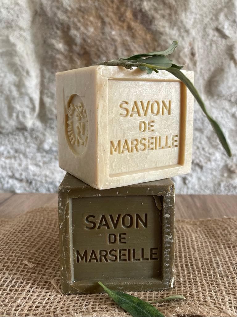 Traditional French Soap  -  Savon de Marseille -  boxed set of 2 cube soaps.