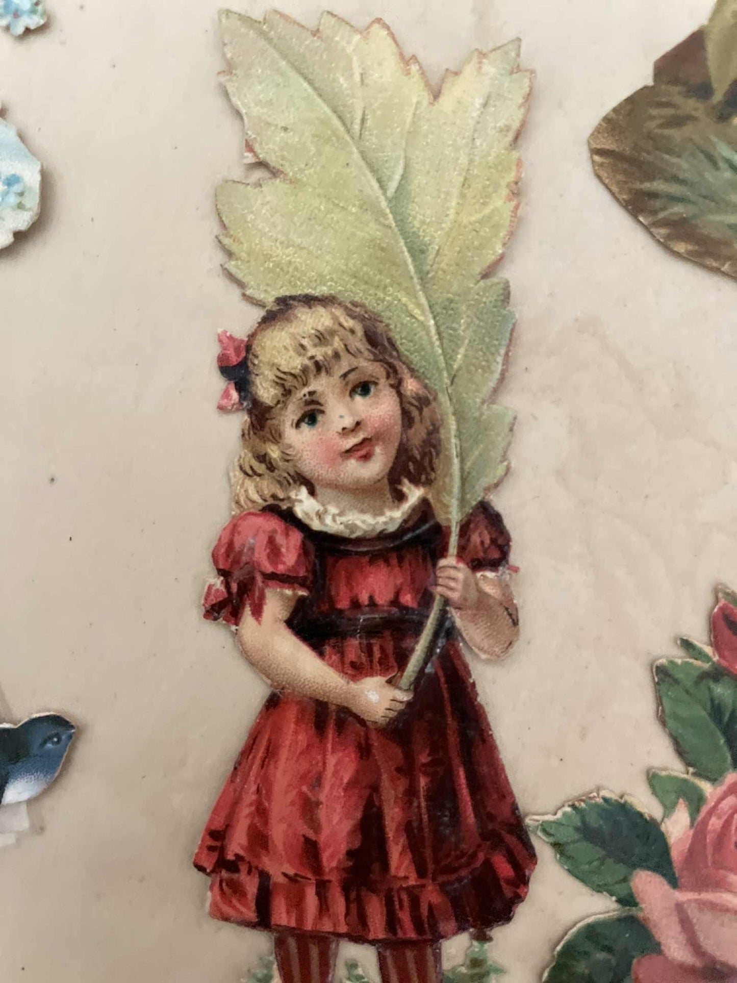 Antique French découpage pieces