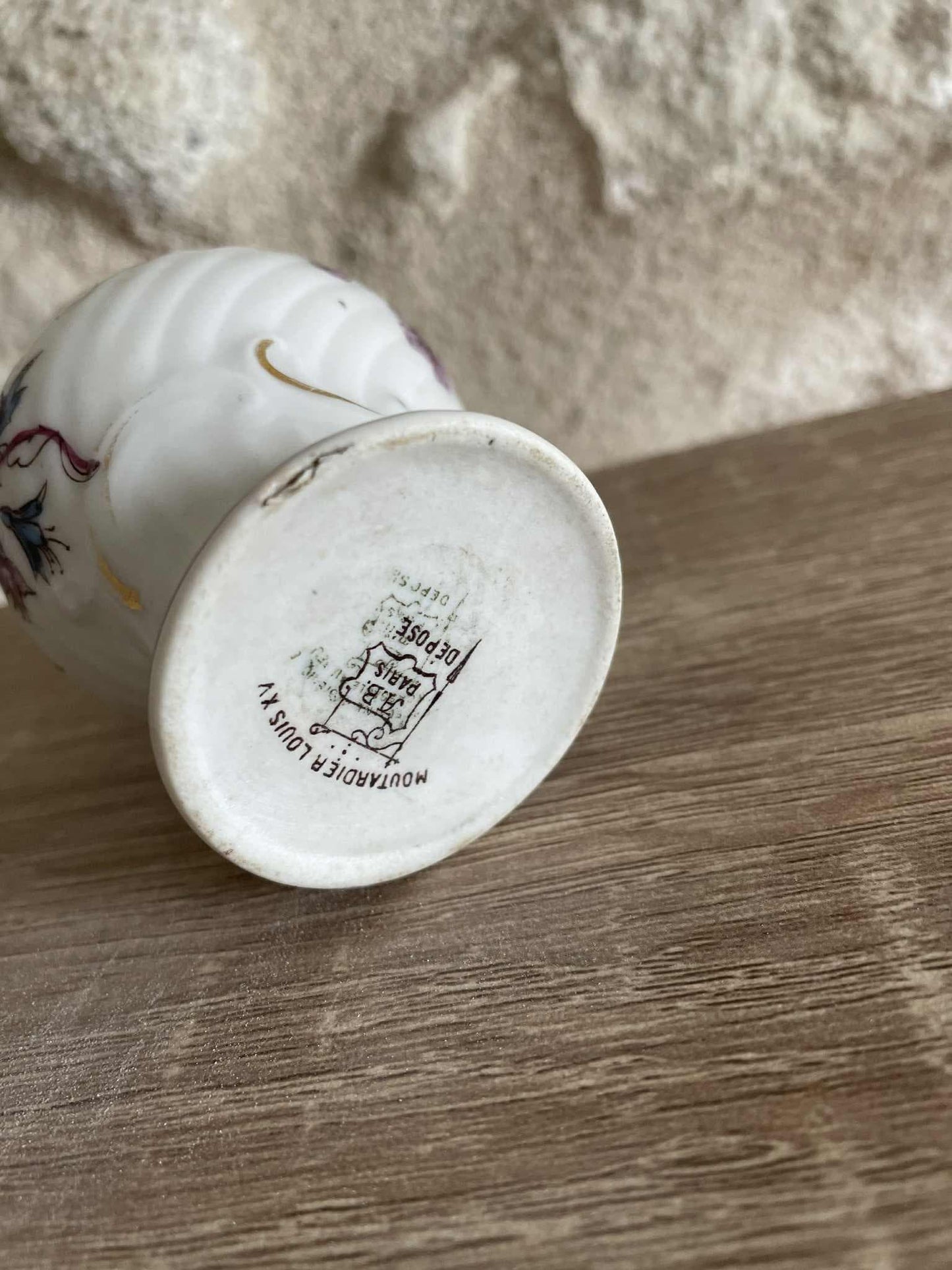 Porcelaine mustard pot  by AB Paris