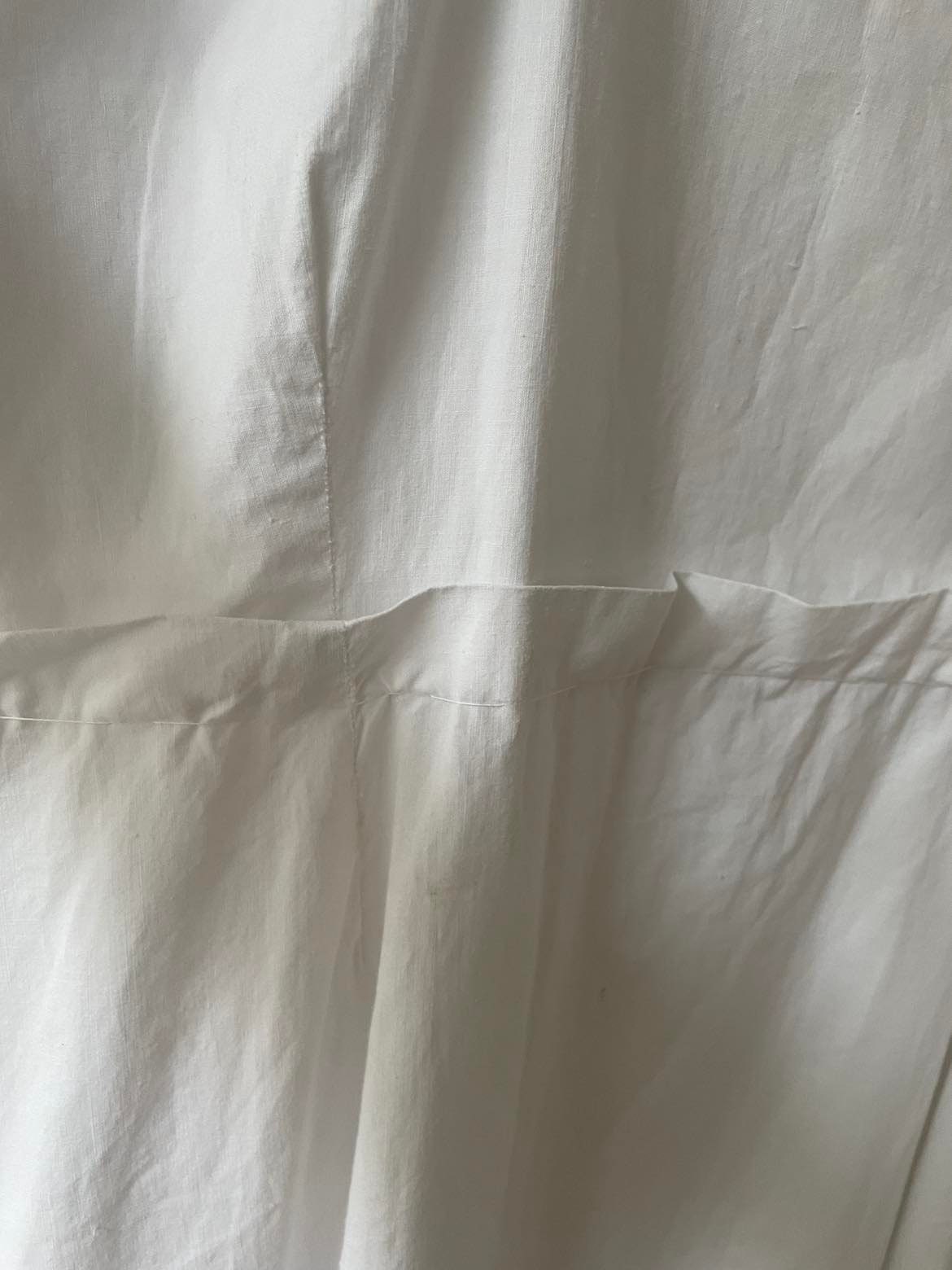 Antique french cotton camisole petticoat