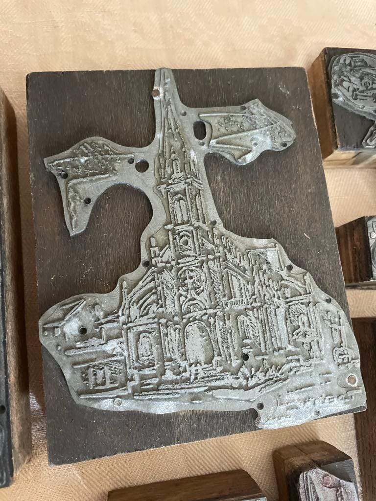 A set of  20  letterpress Printing blocks from the 1950's