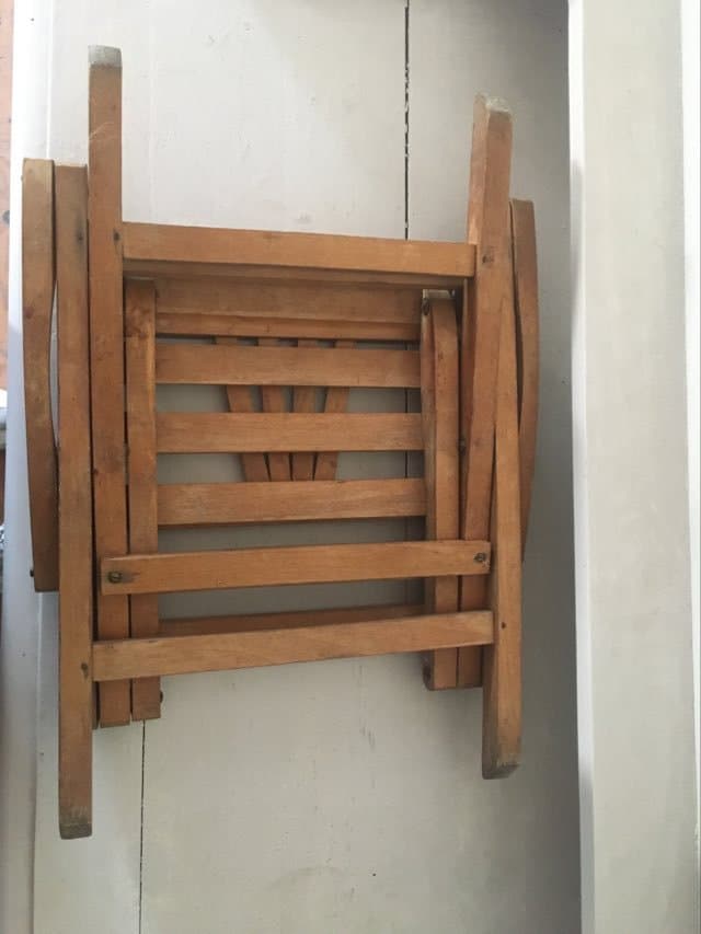 Folding wooden Childs chair