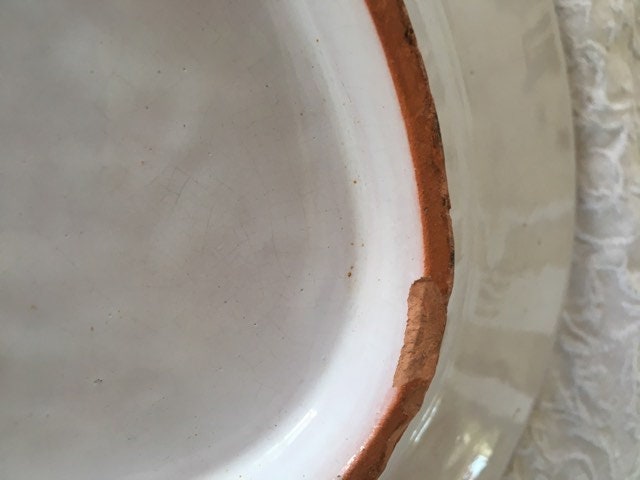 Hand painted Asparagus/artichoke platter.