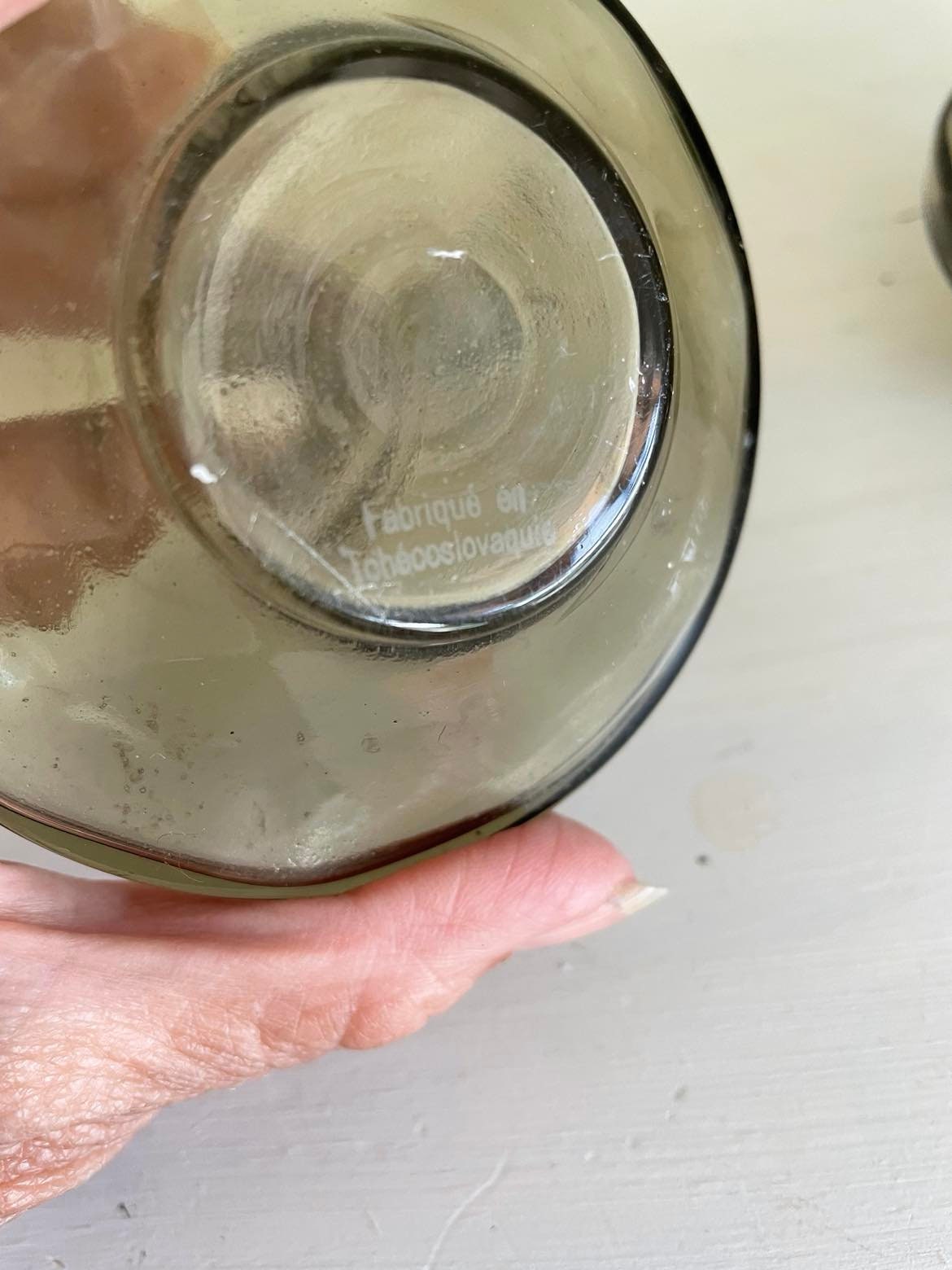 A pair of Art Deco Czech glass Perfume bottles/ Flaçon à parfum